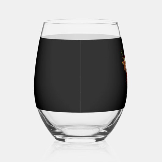 Verre À Vin Sans Pied Chien beagle noël Classique T-shirt (Droite)