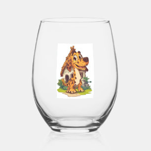 Verre À Vin Sans Pied Chien Dino � Drôle de Pup préhistorique