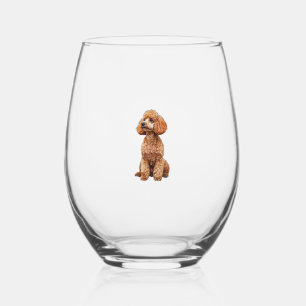 Verre À Vin Sans Pied Chiens Amoureux des animaux de canicules amusants