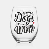 Verre À Vin Sans Pied Chiens et vin Verre impeccable (Recto)