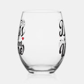 Verre À Vin Sans Pied Chiens et vin Verre impeccable (Gauche)