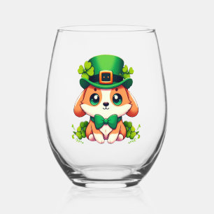 Verre À Vin Sans Pied Chiot de la Saint-Patricks