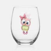 Verre à vin sans pied Chouette (Verso)