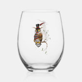 Verre À Vin Sans Pied Chouette victorienne (Verso)