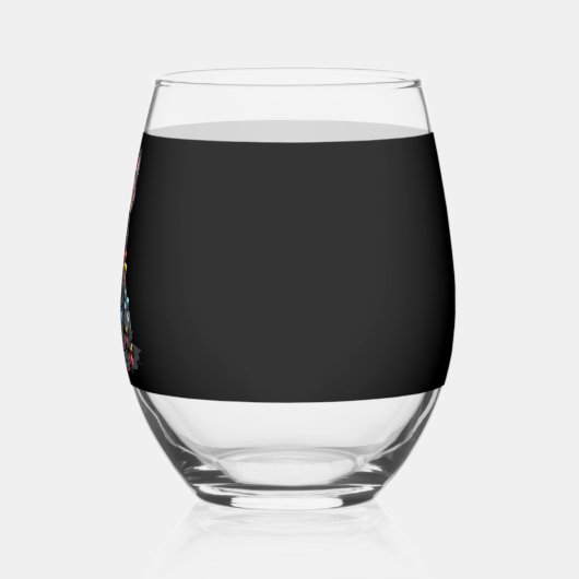 Verre À Vin Sans Pied Christmas Dog French Bulldog Xmas Frenchie 3 (Gauche)