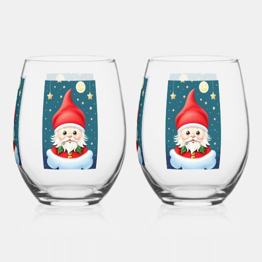 Verre À Vin Sans Pied Christmas Elf (Verso)
