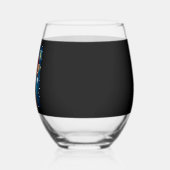 Verre À Vin Sans Pied Christmas Giraffe Santa Hat Starry Night Holiday L (Gauche)