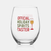 Verre À Vin Sans Pied Christmas quote funny party spirits taster (Verso)