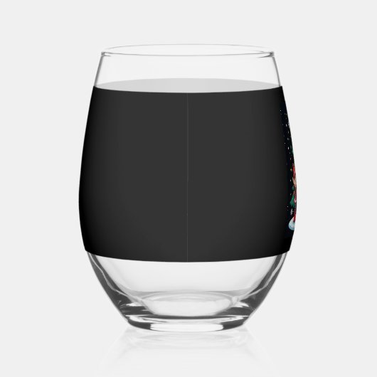 Verre À Vin Sans Pied Christmas Squad Santa Giraffe Elf Dabbing Matching (Droite)