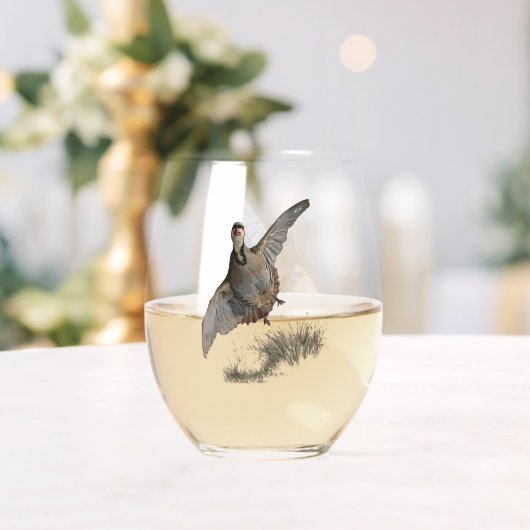 Verre À Vin Sans Pied Chukar Partridge Art (Insitu (Mariage))