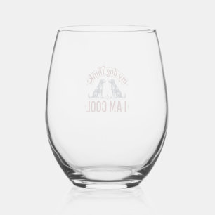 Verre À Vin Sans Pied Citation de chien drôle Gravure vintage Design de
