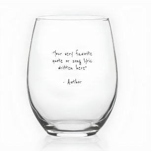 Verre À Vin Sans Pied Citation personnalisée - créez la vôtre