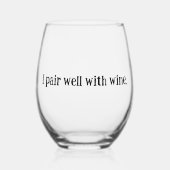 Verre À Vin Sans Pied Citation sur le vin  (Recto)