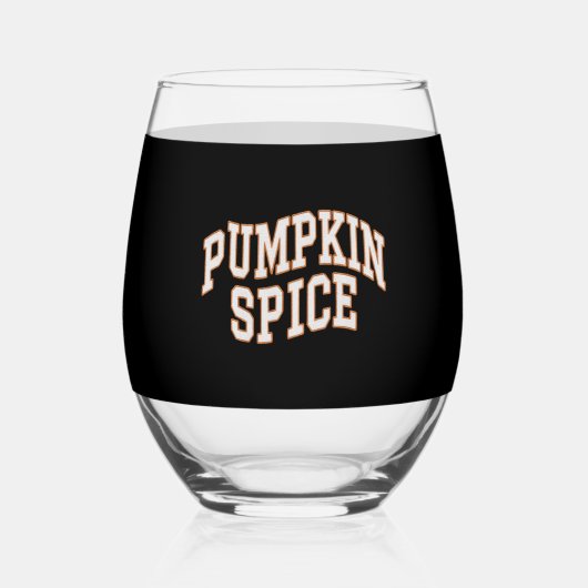 Verre À Vin Sans Pied Citrouille Spice Fall Shirt Thanksgiving (Recto)