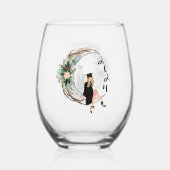 Verre À Vin Sans Pied Classe de 2024 - Tir pour la Lune (Recto)