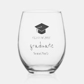 Verre À Vin Sans Pied Classe de Casquette d'écriture manuscrite 2024 & d (Recto)