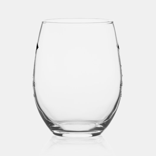 Verre À Vin Sans Pied Classe de l'année personnalisée Nom-Phrase-Script (Gauche)