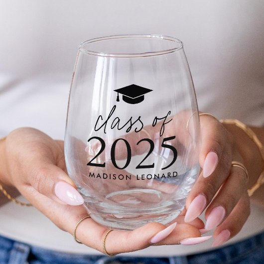 Verre À Vin Sans Pied Classe moderne de 2025 Graduation