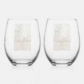 Verre À Vin Sans Pied Classique et élégant, 50e Anniversaire Vins Lunett (Verso)