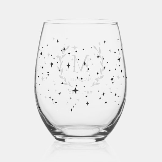 Verre À Vin Sans Pied Clients d'entreprise monogramme Cadeaux en vrac sa (Verso)