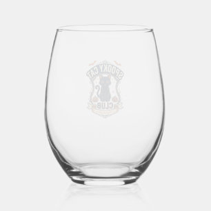 Verre À Vin Sans Pied Club de chat effrayant Chat Halloween Chat effraya