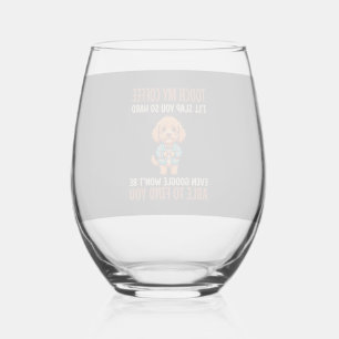 Verre À Vin Sans Pied Cockapoo Amoureux de Café Drôle