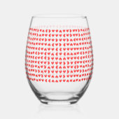 Verre À Vin Sans Pied Cœurs (Verso)