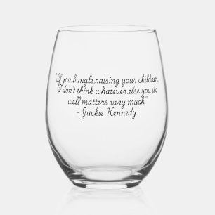 Verre À Vin Sans Pied Collection "Citations pour la vie" - Jackie Kenned
