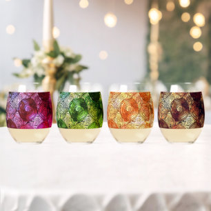 Verre À Vin Sans Pied Coloré