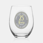 Verre À Vin Sans Pied Compagnie commémorative de 25 ans (Verso)