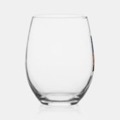 Verre À Vin Sans Pied Conception de chemise vectorielle du drapeau améri (Droite)