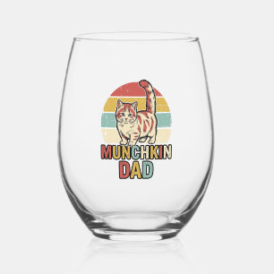 Verre À Vin Sans Pied Conception de chemise vectorielle pour papa Munchk