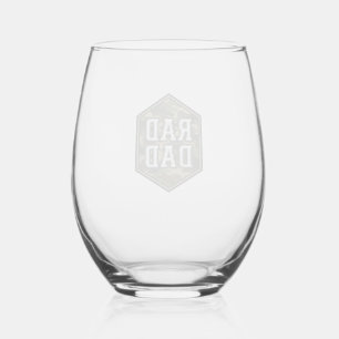 Verre À Vin Sans Pied Conception de gravure vintage hexagonale camouflée
