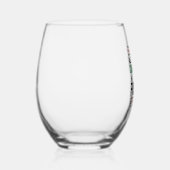 Verre À Vin Sans Pied Conception de pull moche de pêche à Noël (Droite)