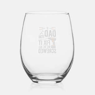 Verre À Vin Sans Pied Conception de vecteur de citation d'outil vissé dr