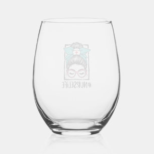 Verre À Vin Sans Pied Conception de vecteur de nœud arc-en-ciel désordon