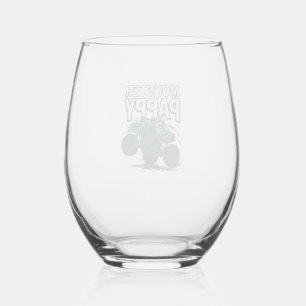 Verre À Vin Sans Pied Conception de vecteur vintage de camion monstre Pa