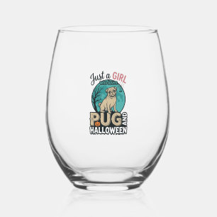 Verre À Vin Sans Pied Conception de vecteur vintage de fille de Hallowee