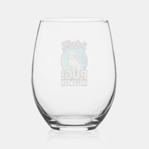 Verre À Vin Sans Pied Conception de vecteur vintage de fille de Hallowee