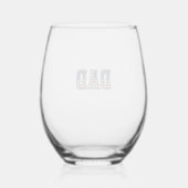 Verre À Vin Sans Pied Conception vectorielle de lettrage de drapeau de p (Verso)