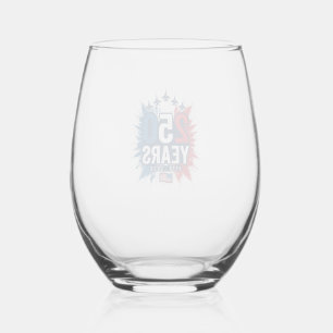Verre À Vin Sans Pied Conception vectorielle pour le 250e anniversaire d