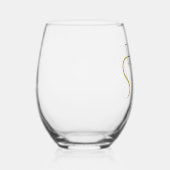 Verre À Vin Sans Pied Cool Modern Elegant Good Stuff Gold Black Name (Droite)
