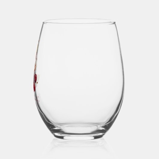 Verre À Vin Sans Pied Coquette Aesthétique Bow Cherry Personnalisé (Gauche)