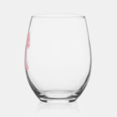 Verre À Vin Sans Pied Coquette Flirty Pink Bow (Gauche)