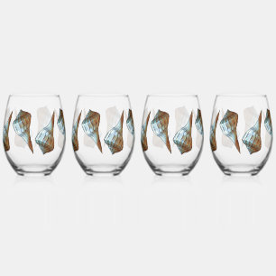 Verre À Vin Sans Pied Coquillages
