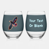 Verre À Vin Sans Pied Corbeau iridescent (Recto)