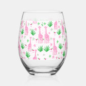 Verre À Vin Sans Pied Cosmopolites de Preppy Giraffes (Gauche)