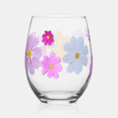 Verre À Vin Sans Pied Cosmos Flowers Drinkware Set (Recto)