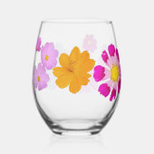 Verre À Vin Sans Pied Cosmos Flowers Drinkware Set (Verso)