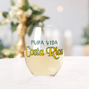 Verre À Vin Sans Pied Costa Rica Moto Pura Vida (ou votre texte)